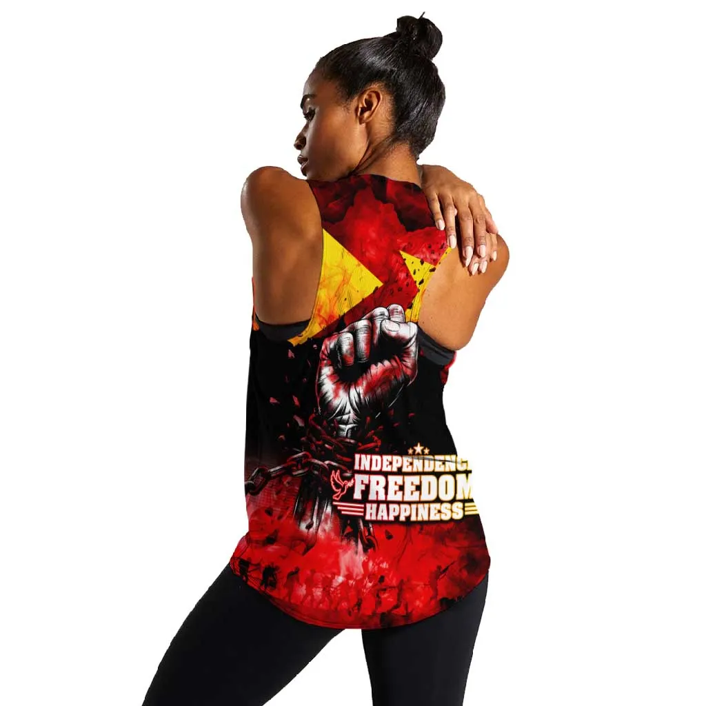 Tigrayans Independence Women Racerback Tank I Stand with Tigray - Fist of Freedom DT02