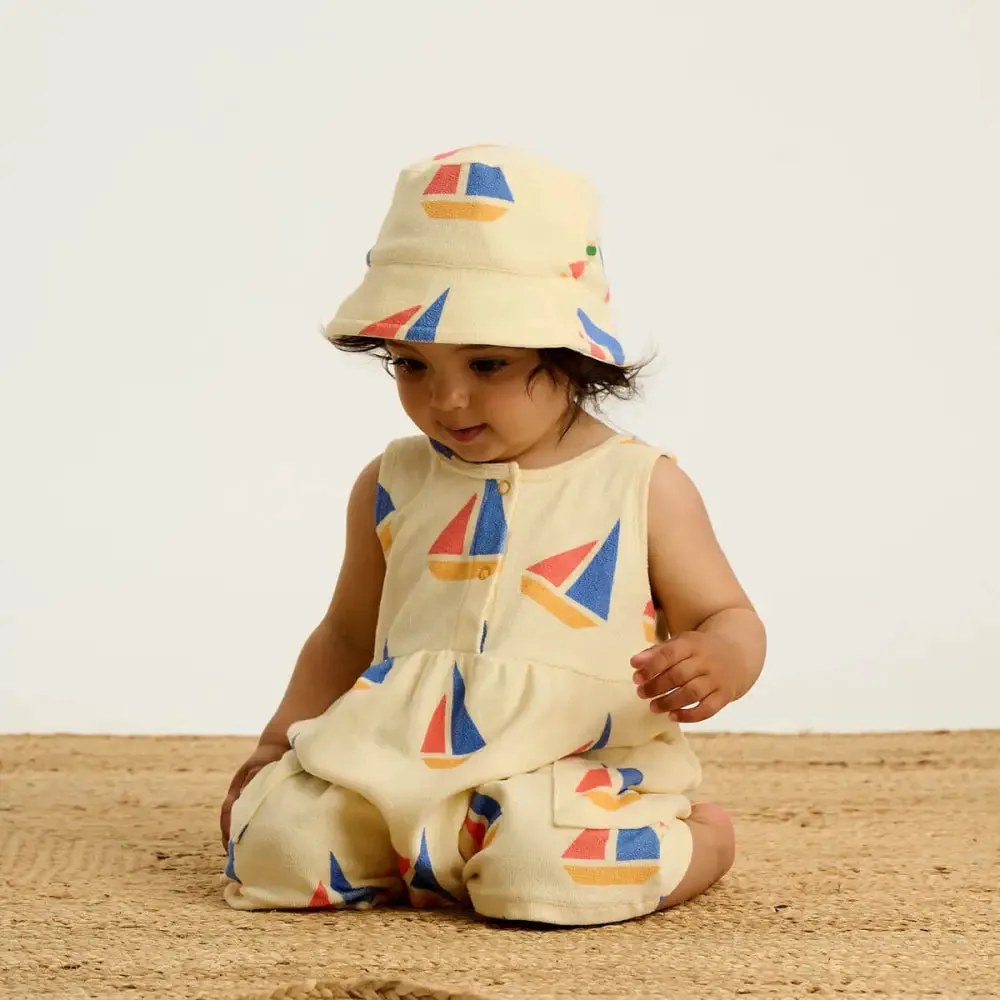 Tito - Multicolour Sailboat Baby & Kids Shorty Playsuit