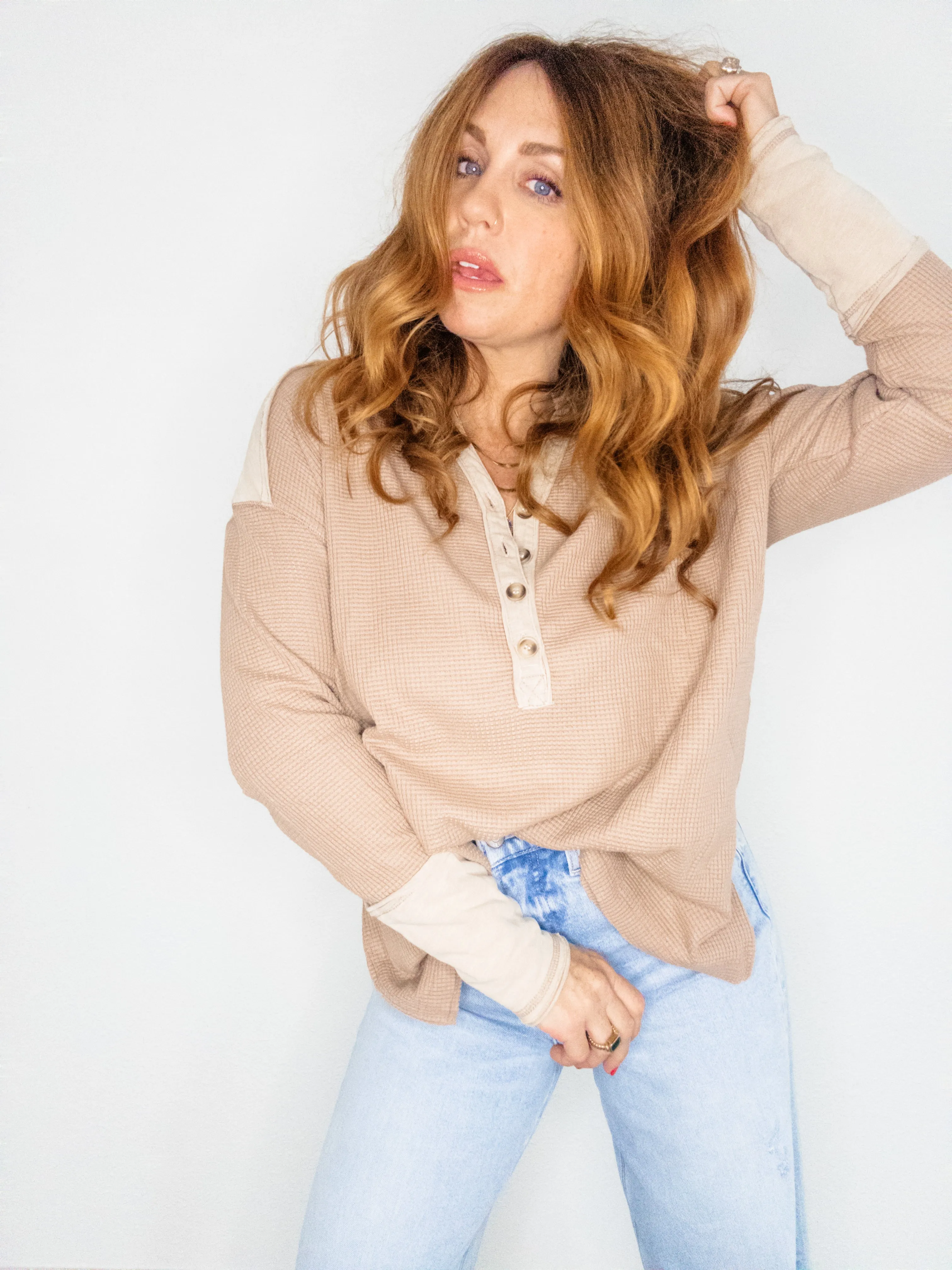 Toasted Pine Thermal Henley