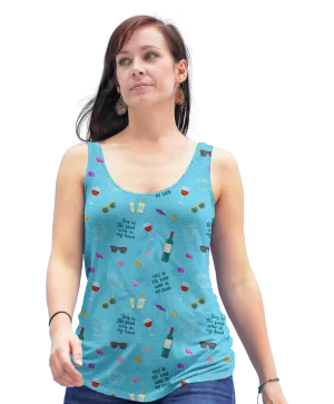 Toes In The Sand Wine Racerback Tank Top