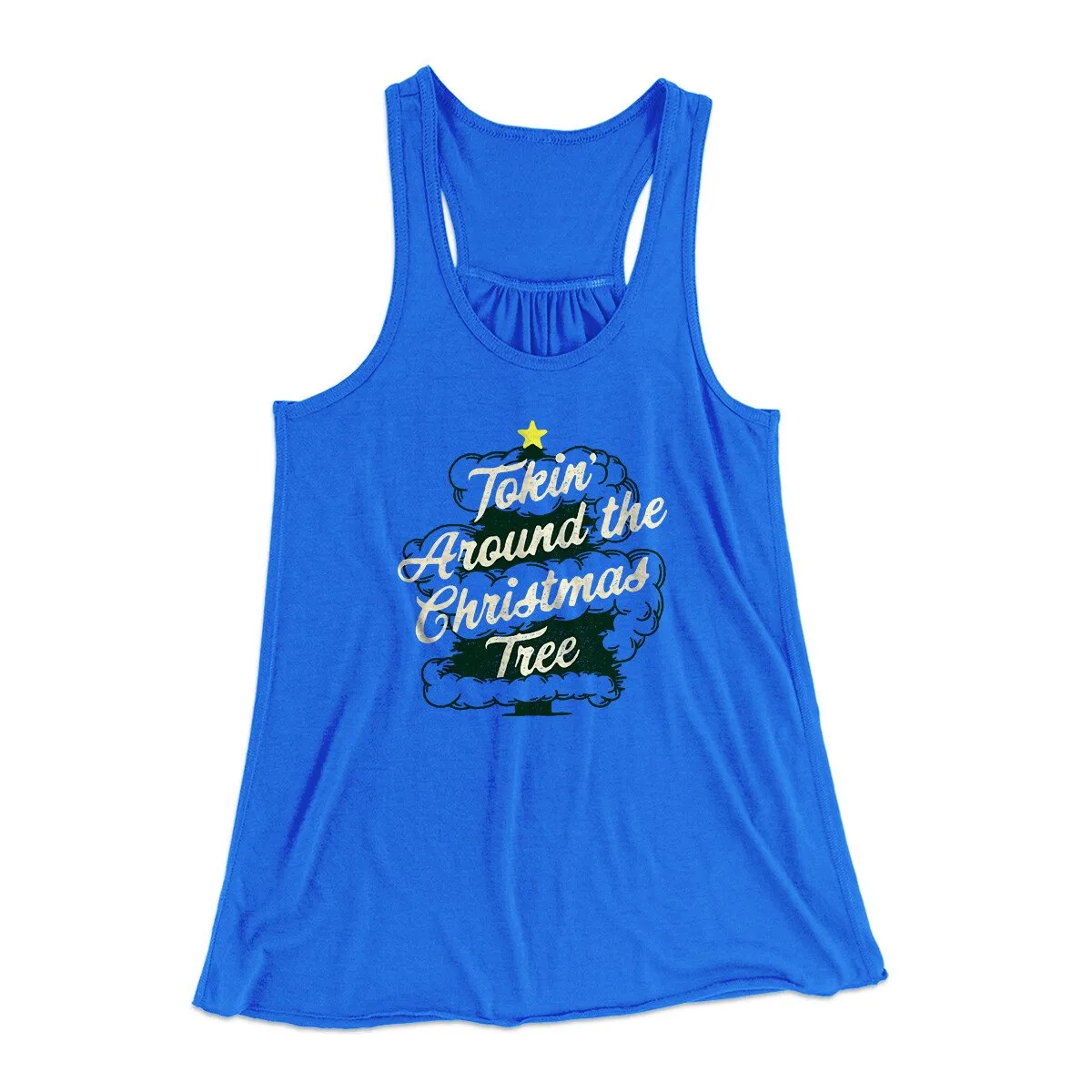 Tokin Around The Christmas Tree Women's Flowey Racerback Tank Top