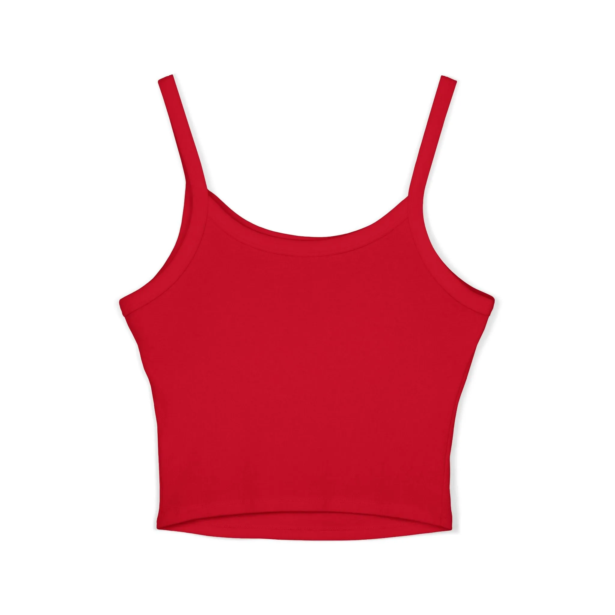 Top Women's Spaghetti Strap Tank Think Happy by Mariu del Campo.