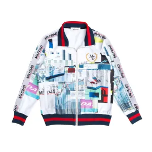 Track Jacket - Spreadsheet / White