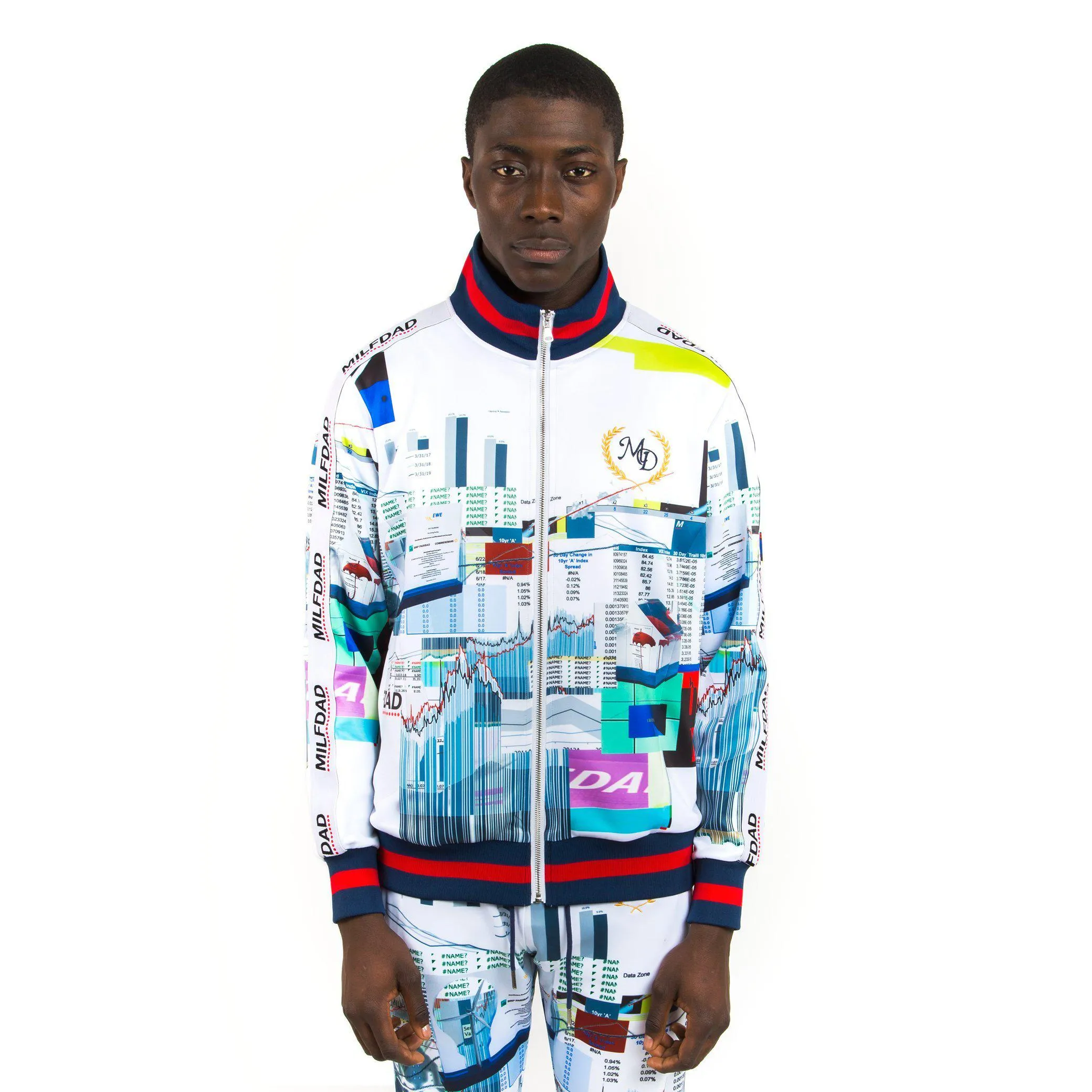 Track Jacket - Spreadsheet / White