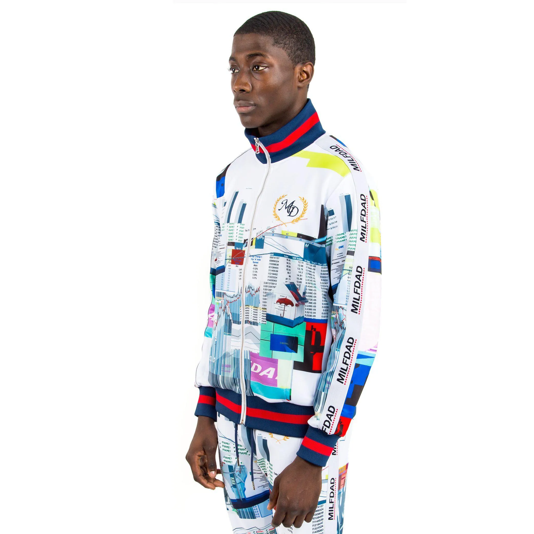 Track Jacket - Spreadsheet / White
