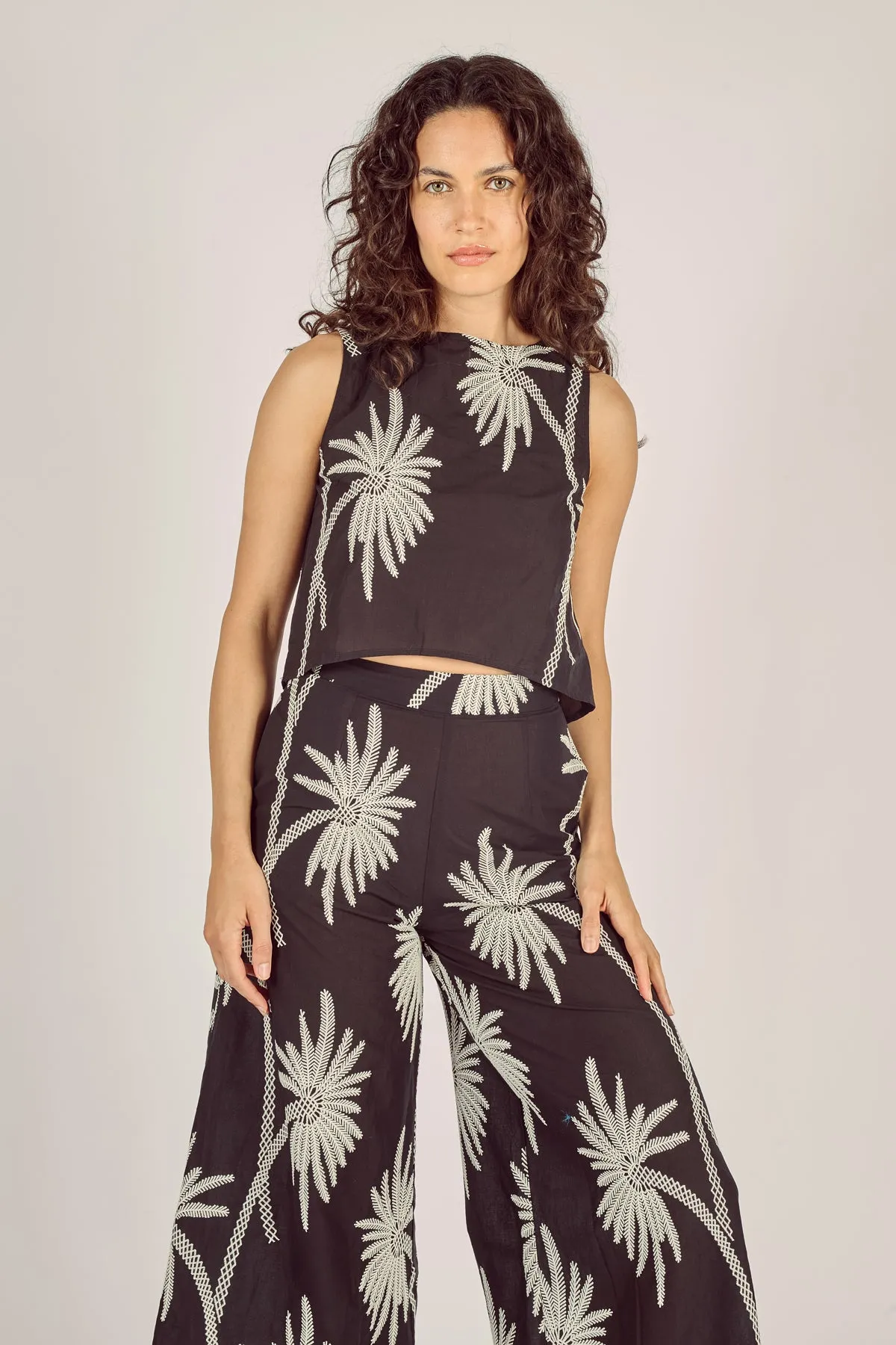 Traffic People Palms of Promise Evie Top Black