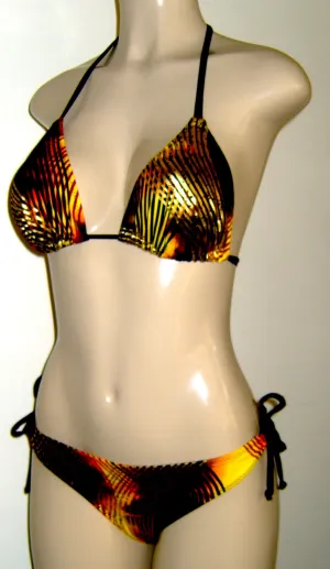Triangle Bikini Top and Single Tie Swimsuit Bottom