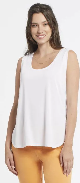 Tribal U-Neck Tank Top With Side Slit
