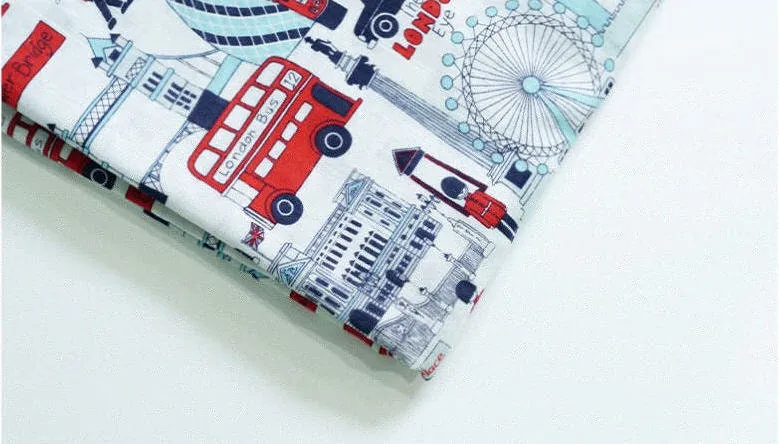 Triple Gauze Fabric, London Trip, Wrinkled Gauze, Crinkle Gauze, London Eye Fabric 61 Inches Wide Quality Korean Fabric - By the Yard /51531