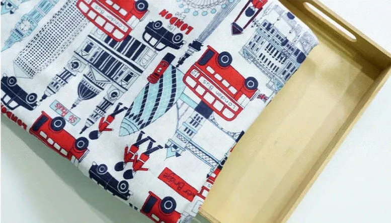 Triple Gauze Fabric, London Trip, Wrinkled Gauze, Crinkle Gauze, London Eye Fabric 61 Inches Wide Quality Korean Fabric - By the Yard /51531