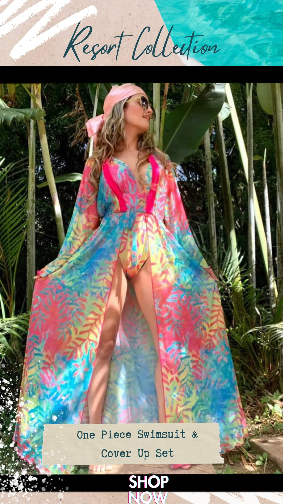 Tropical One Piece & Cover Up Set