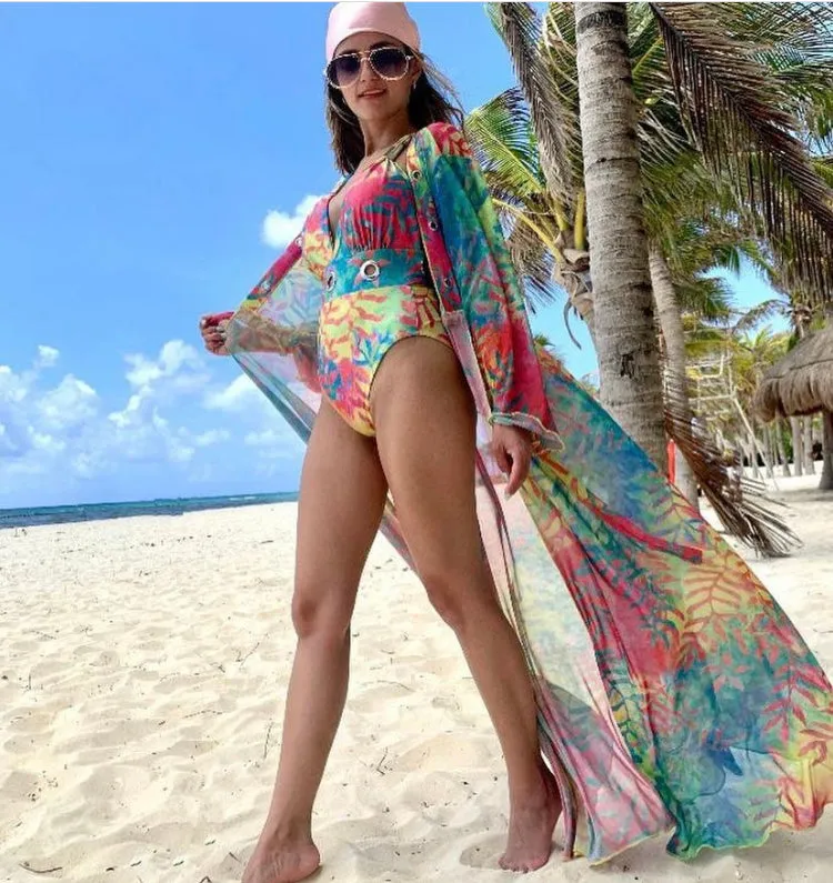 Tropical One Piece & Cover Up Set