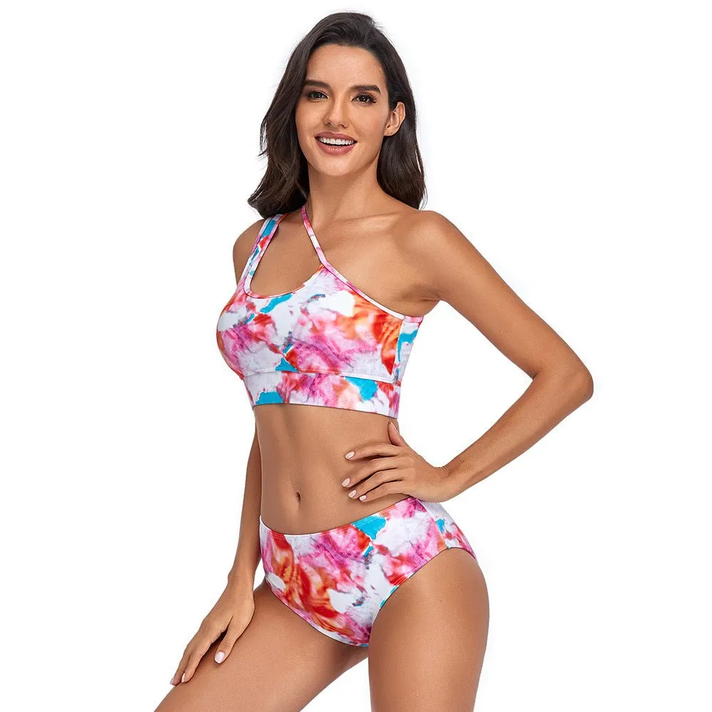 Tummy Control Swimwear Set in Technicolor