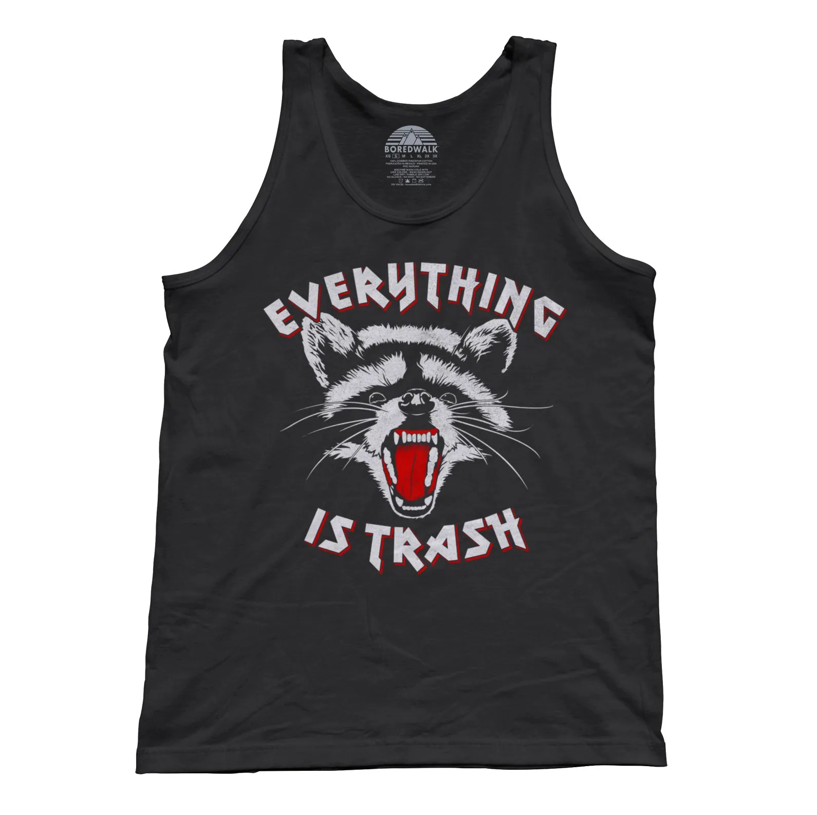 Unisex Everything is Trash Raccoon Tank Top