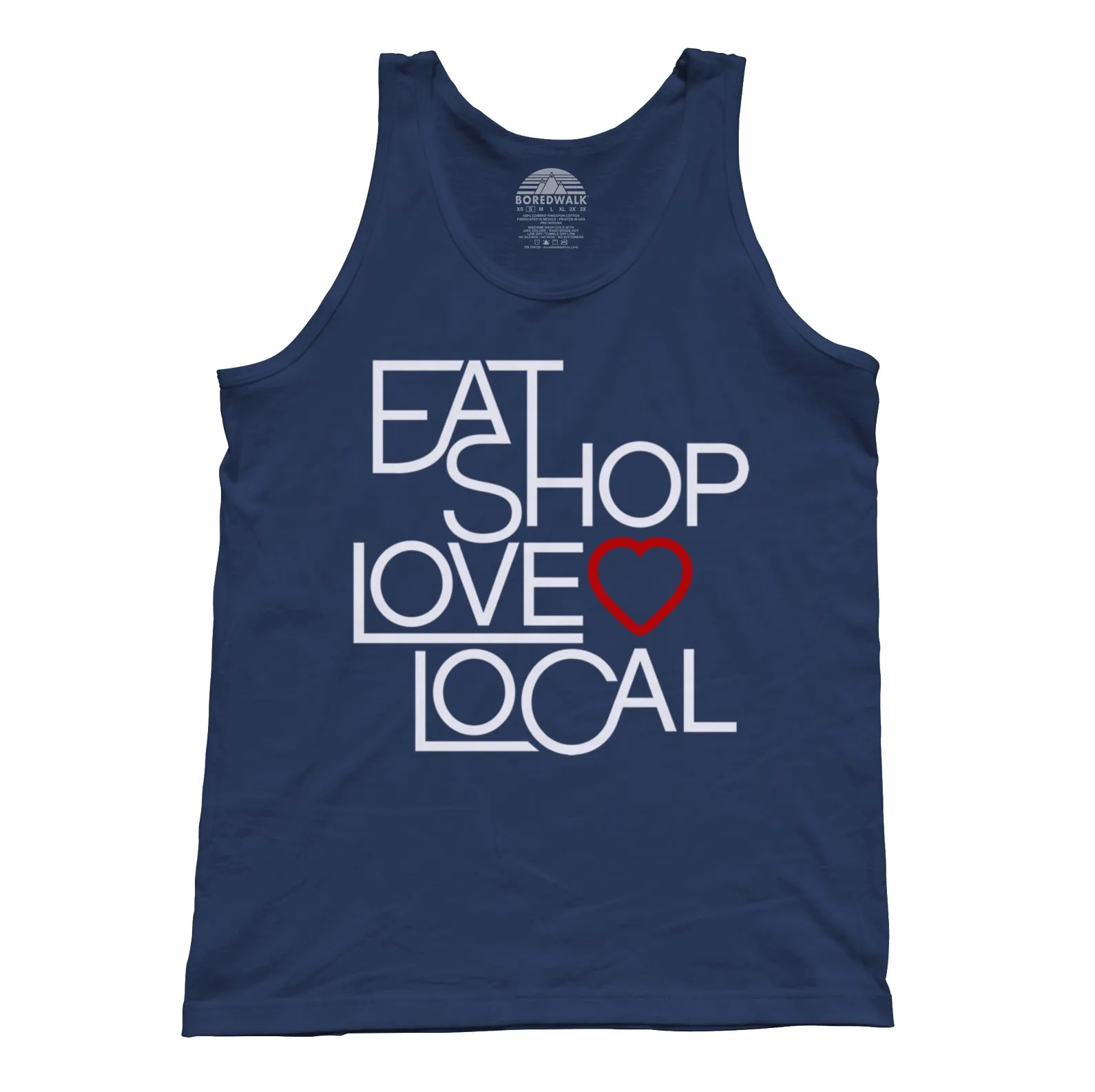 Unisex Love Shop Eat Local Tank Top