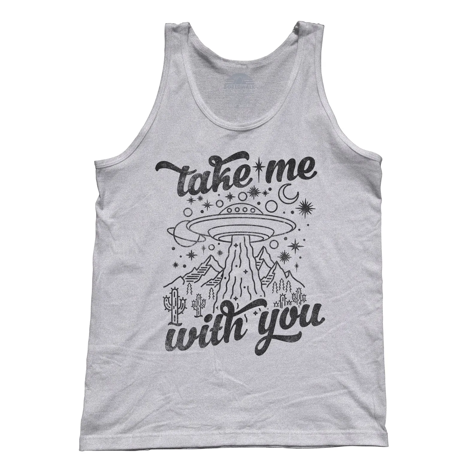 Unisex Take Me With You Alien UFO Shirt Tank Top
