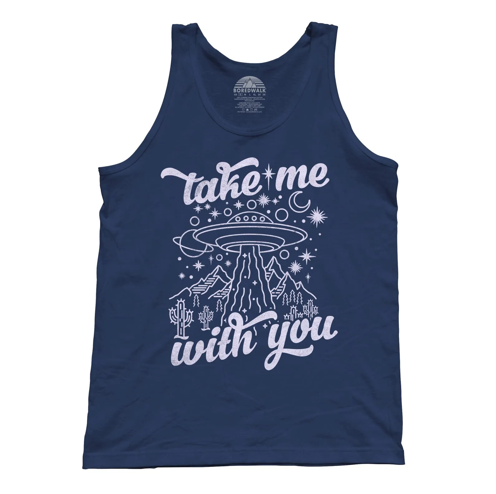 Unisex Take Me With You Alien UFO Shirt Tank Top