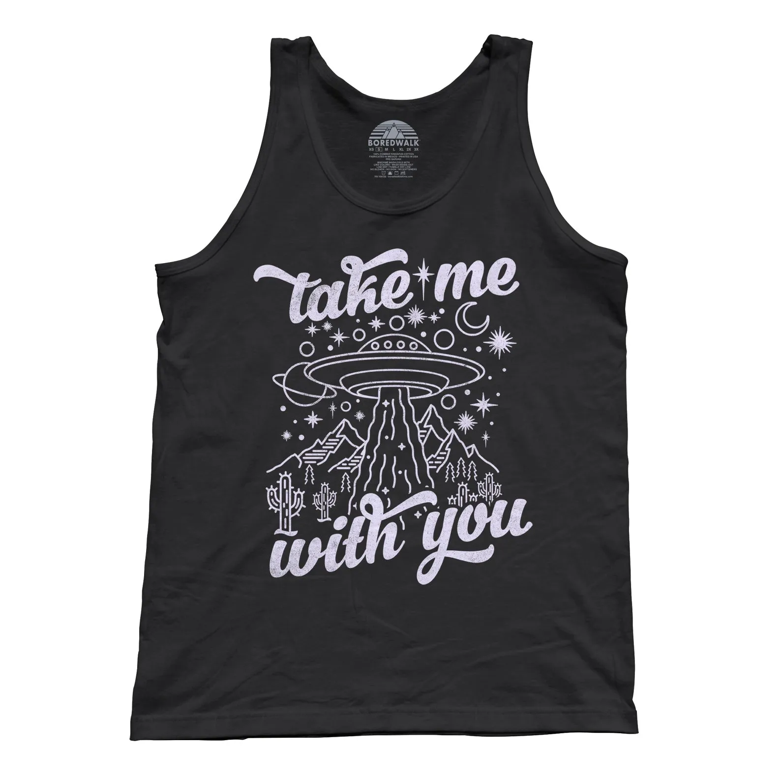 Unisex Take Me With You Alien UFO Shirt Tank Top