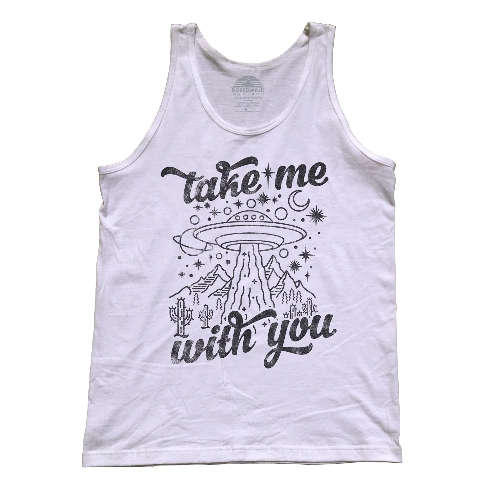 Unisex Take Me With You Alien UFO Shirt Tank Top