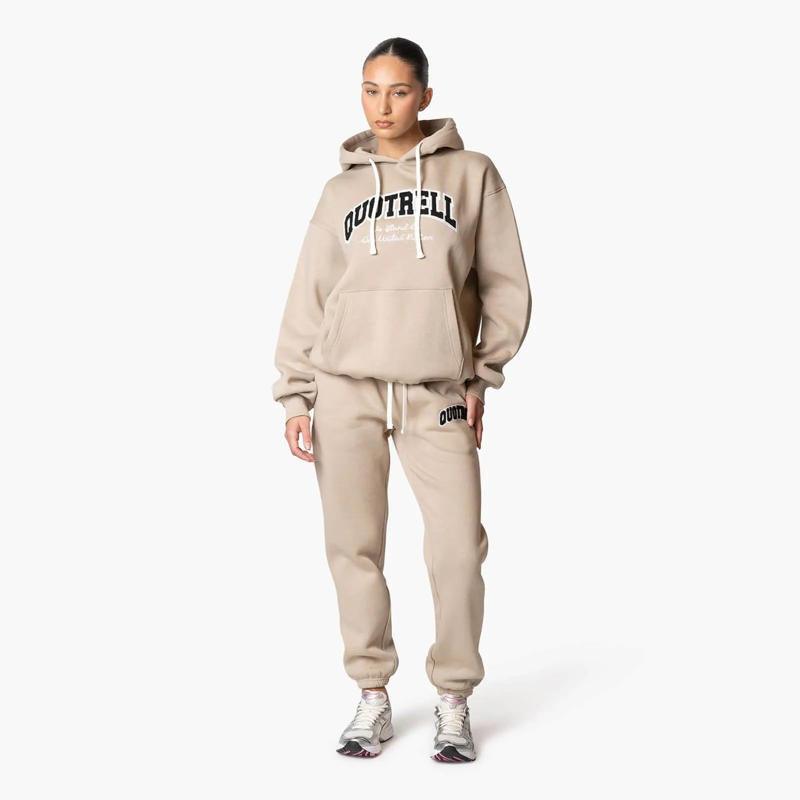 UNIVERSITY SET - LOOSE FIT | TAUPE/WHITE