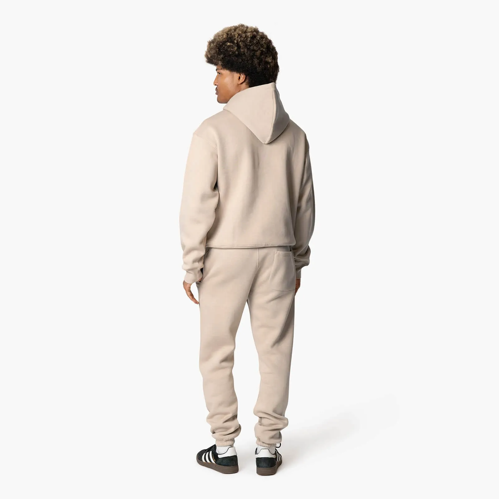 UNIVERSITY SET - LOOSE FIT | TAUPE/WHITE