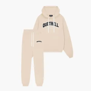 UNIVERSITY SET - LOOSE FIT | TAUPE/WHITE