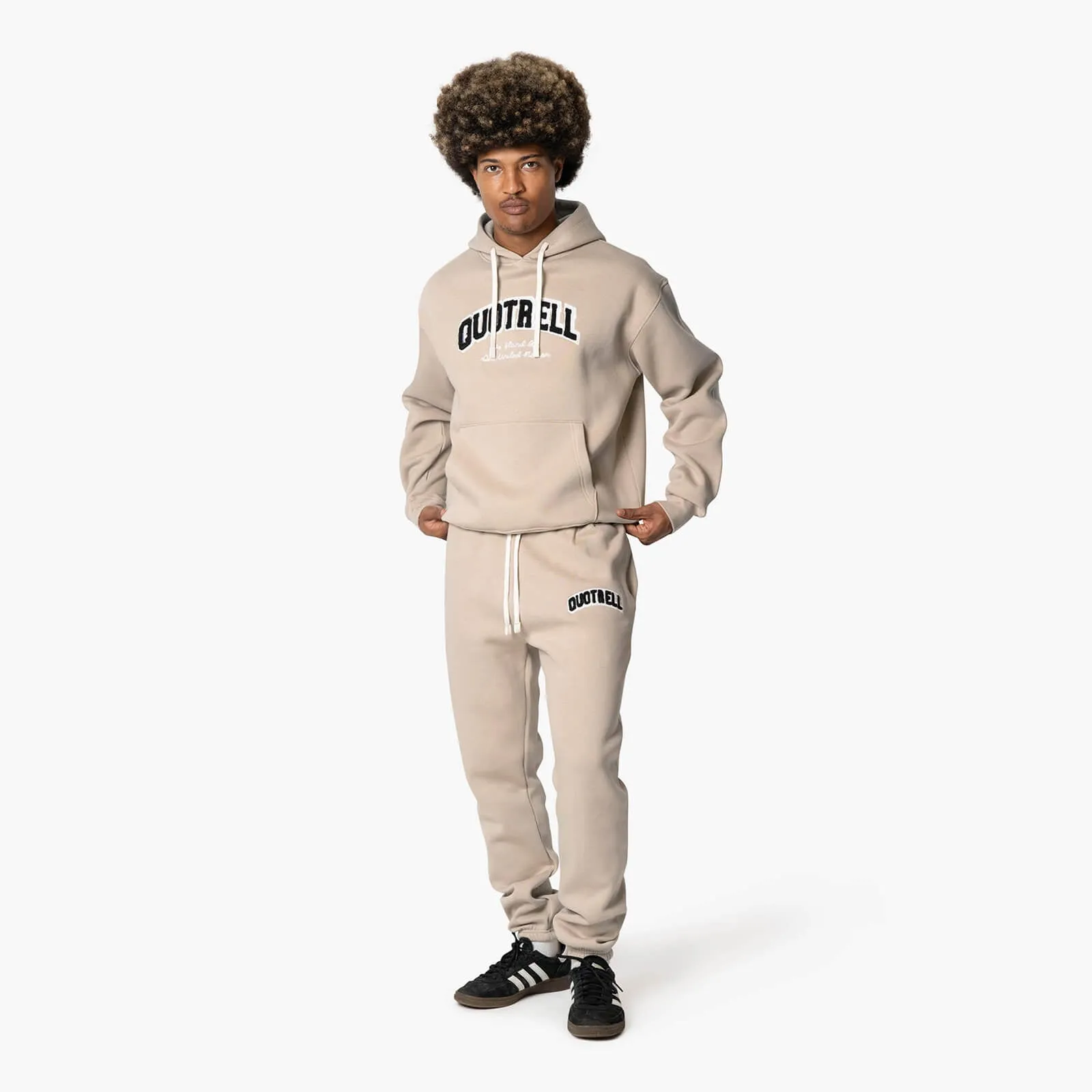 UNIVERSITY SET - LOOSE FIT | TAUPE/WHITE