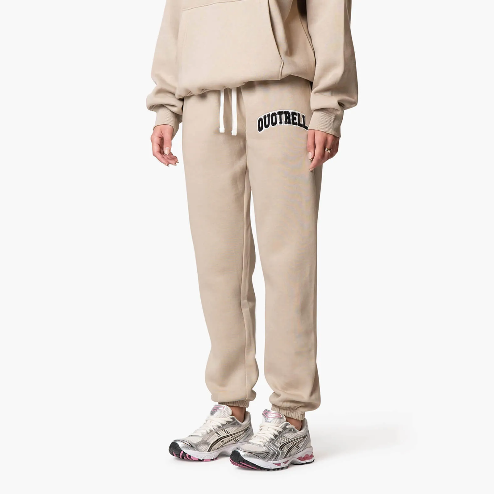 UNIVERSITY SET - LOOSE FIT | TAUPE/WHITE
