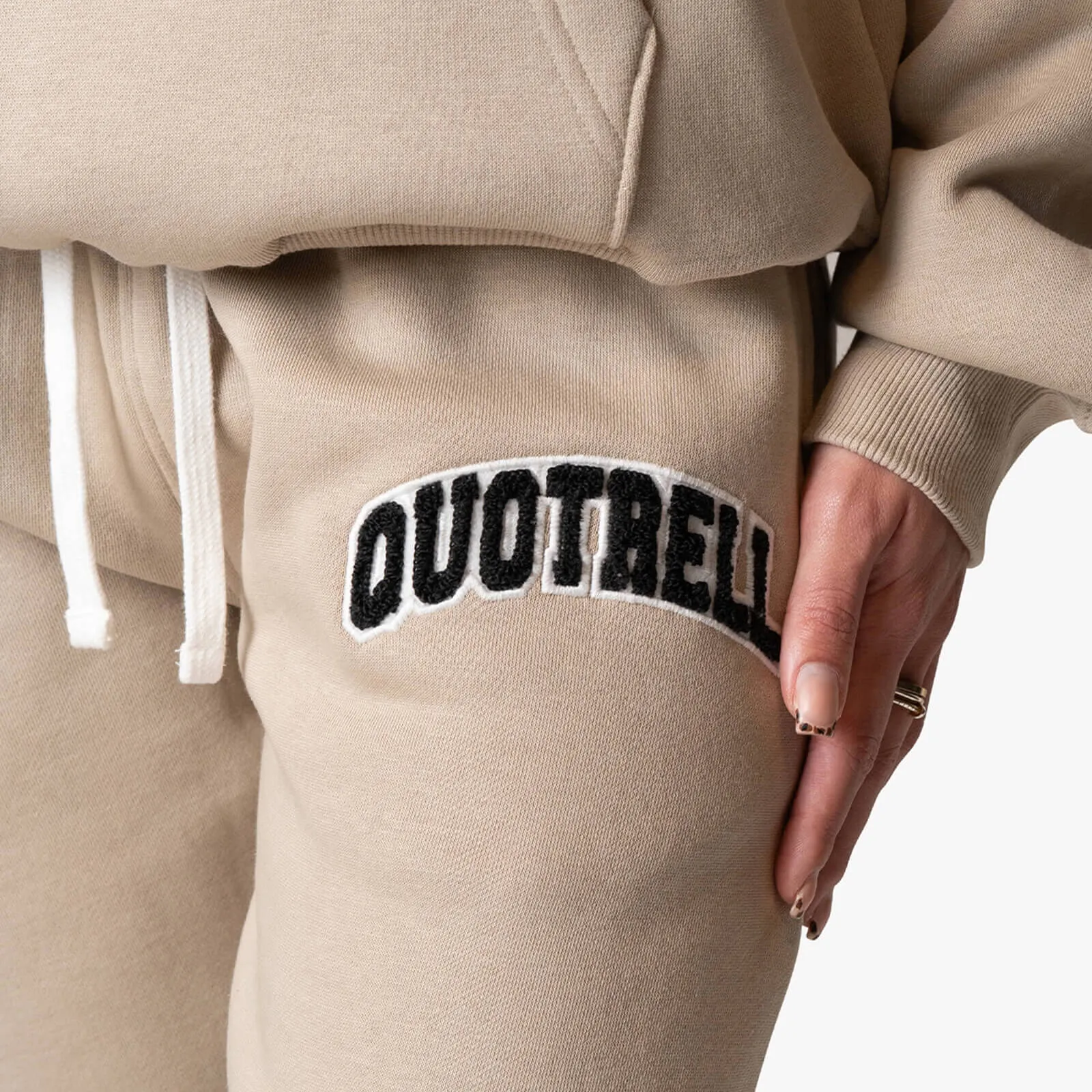 UNIVERSITY SET - LOOSE FIT | TAUPE/WHITE