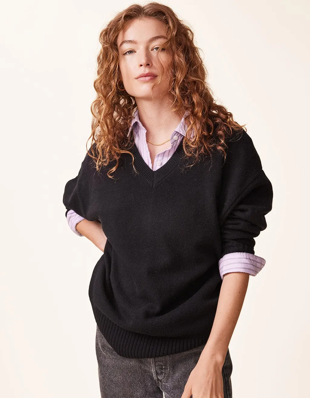 unsubscribed cashmere v neck pullover sweater
