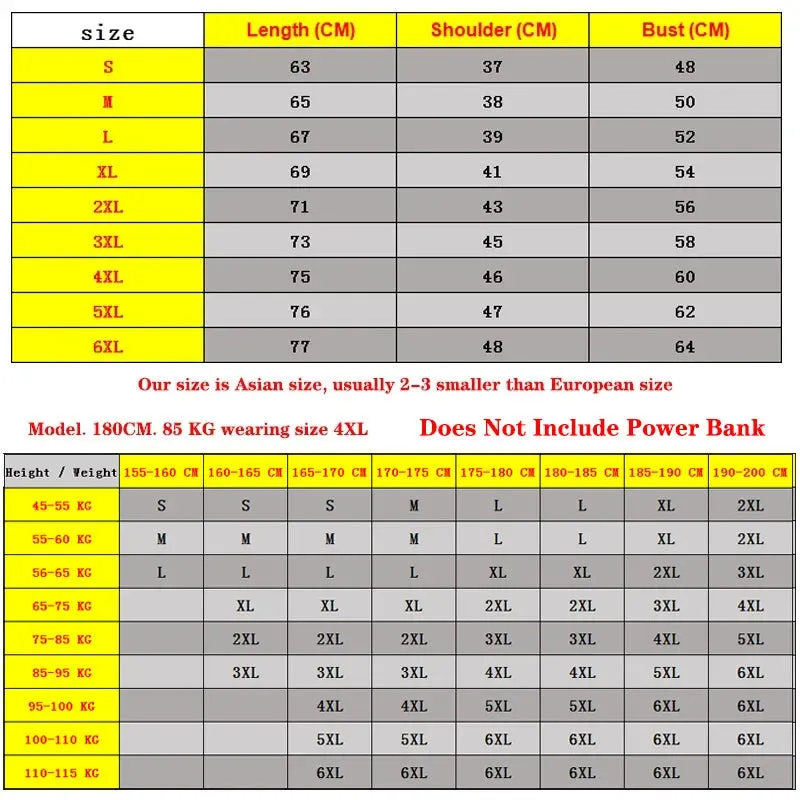 USB Heated Winter Vest – Multi-Zone Self-Heating Sleeveless Jacket for Men, Ideal for Hunting and Outdoor Wear C13