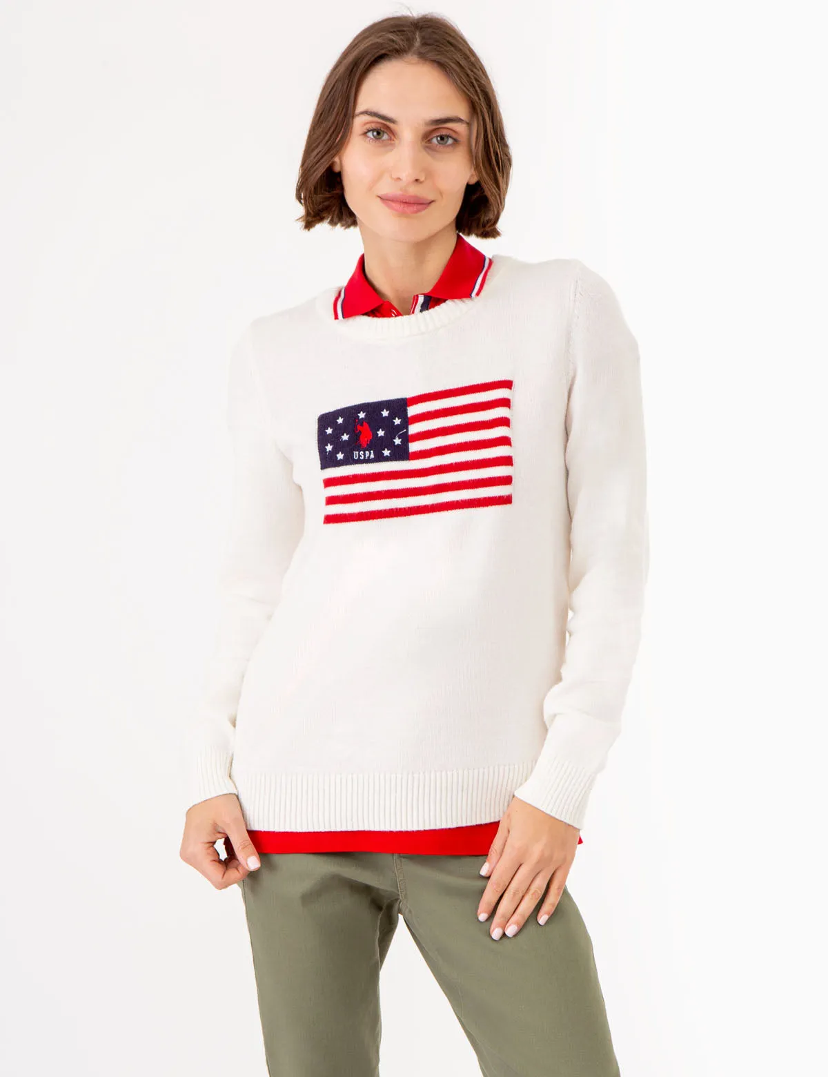 USPA FLAG CREW NECK SWEATER