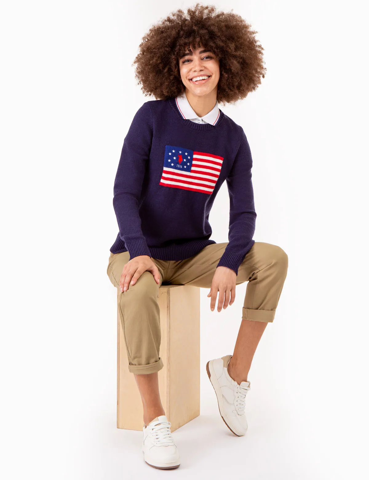 USPA FLAG CREW NECK SWEATER