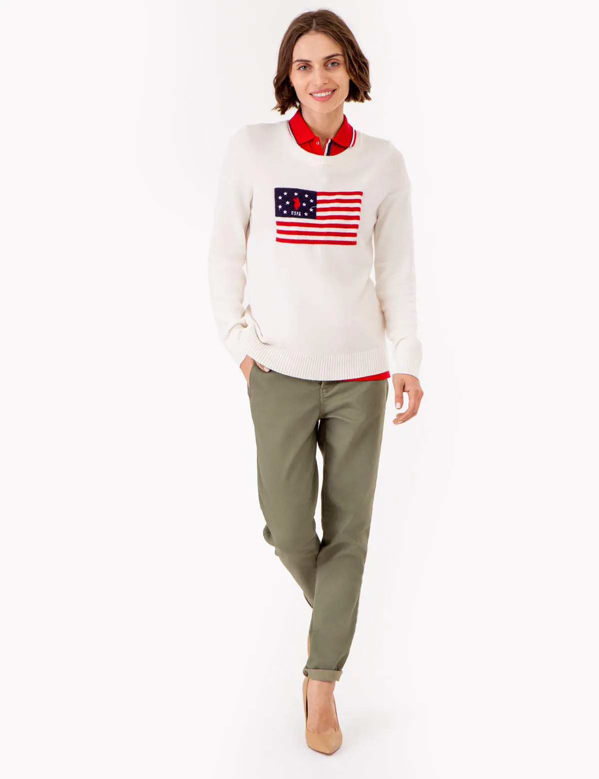 USPA FLAG CREW NECK SWEATER