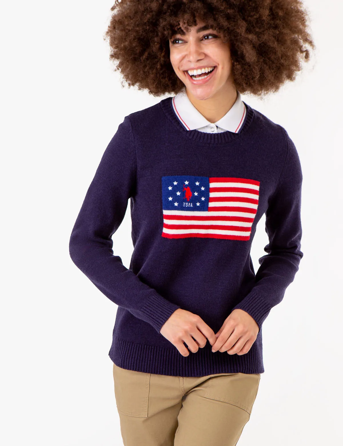 USPA FLAG CREW NECK SWEATER