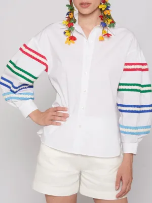 Vilagallo Vernen White Poplin Shirt