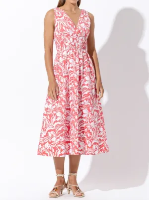 Violet Poplin Midi Dress