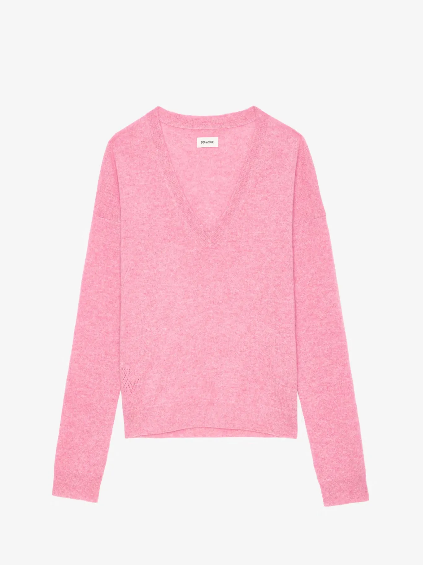 Vivi Patch Cashmere Sweater in Phlox