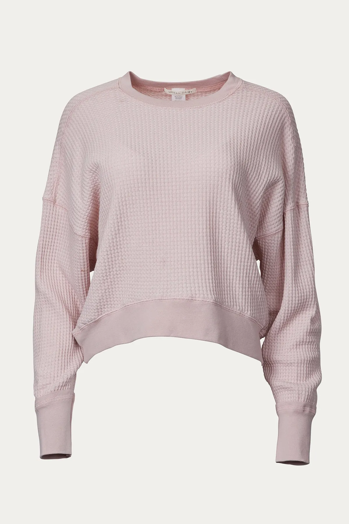 WAFFLE-KNIT STRETCH COTTON-JERSEY THERMAL TOP