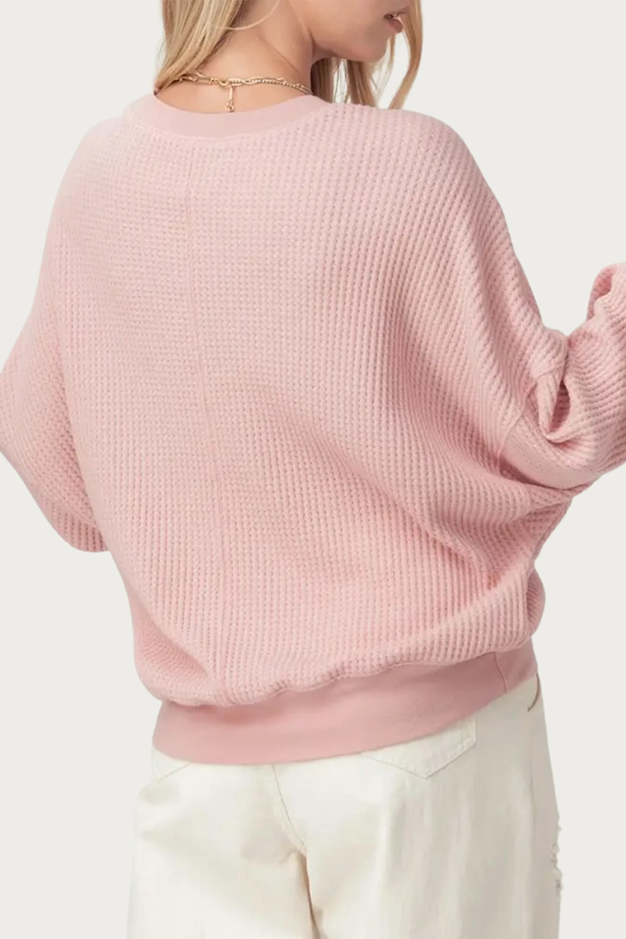 WAFFLE-KNIT STRETCH COTTON-JERSEY THERMAL TOP