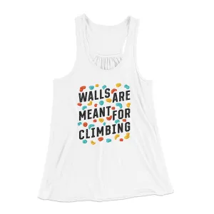 Walls Are Meant For Climbing Women's Flowey Racerback Tank Top