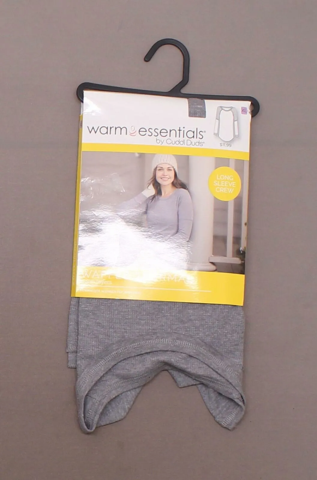 Warm Essentials by Cuddl Duds Women's Waffle Long Sleeve Scoop Thermal Top
