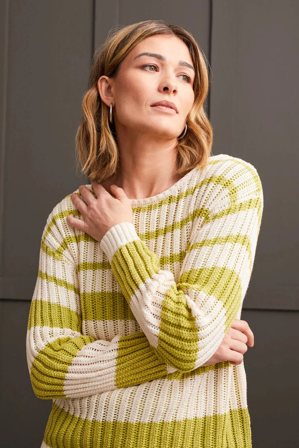 Wear 2 Ways Crew Neck Cardigan in Pistachio