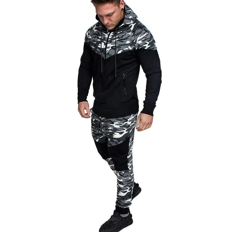 West Louis™ Camouflage Hoodie Suit