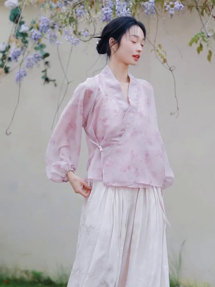 Whispering Blossom Hanfu Set