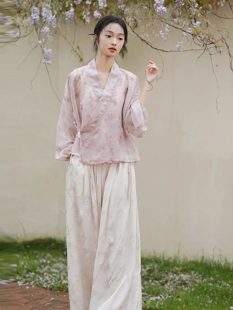 Whispering Blossom Hanfu Set