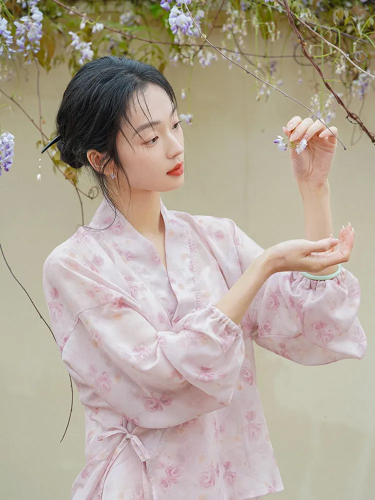 Whispering Blossom Hanfu Set