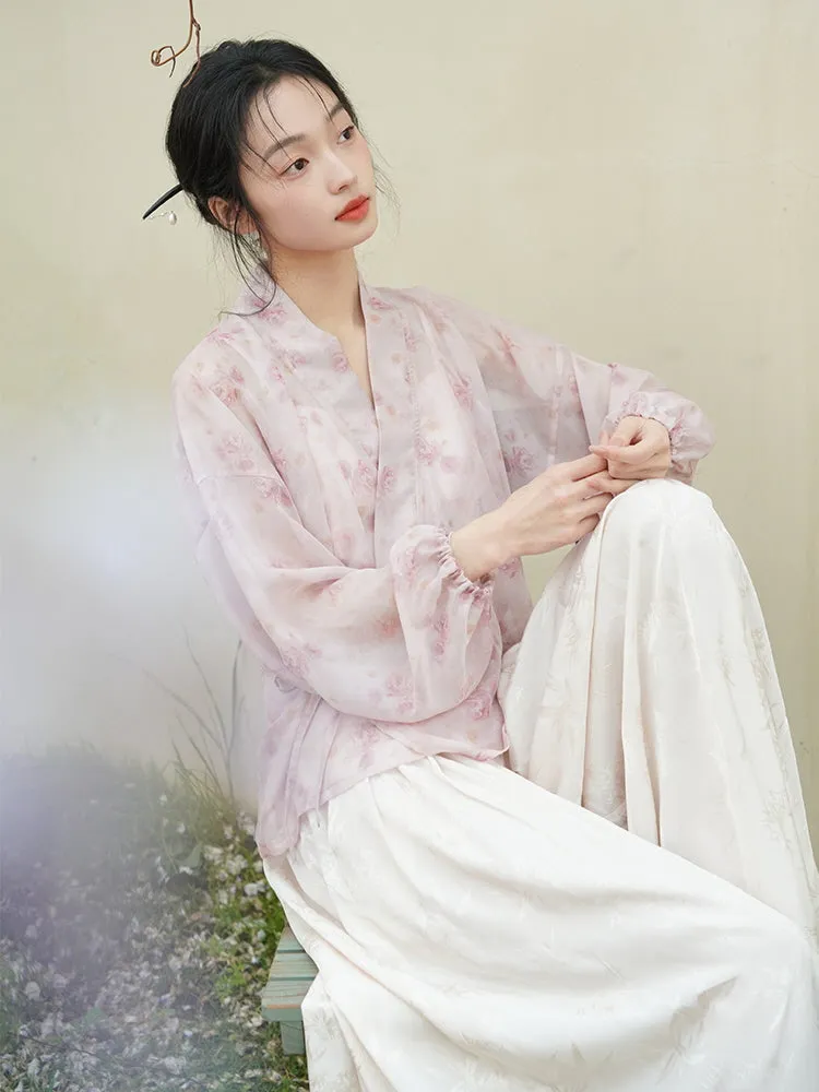Whispering Blossom Hanfu Set