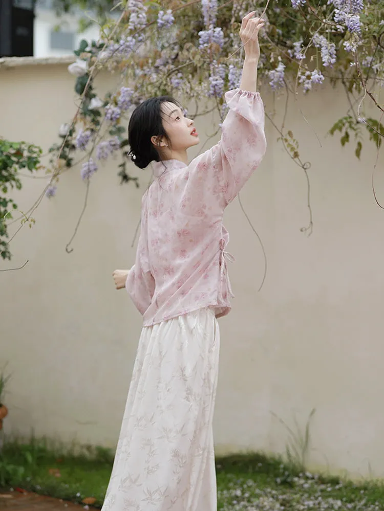Whispering Blossom Hanfu Set