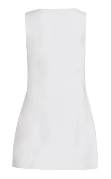 White Lovable Cotton Mini Dress